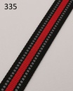 725 4625 335 Gurtband 25mm mit reflektierender Ziernaht und Farbstreifen (335 Rot)
