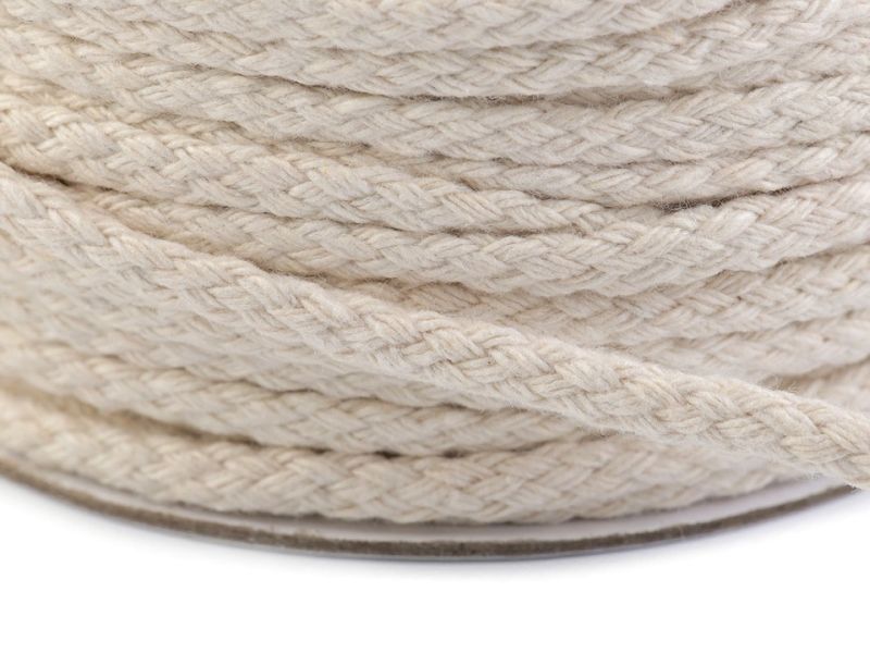 50m Rolle Kordel geflochten flach  Ø 4mm