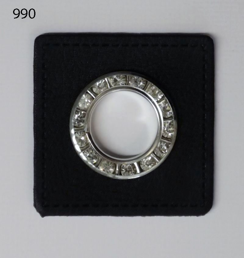 Ösenpatch mit Strasssteinen 13.5 mm