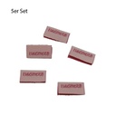5er Set Weblabel zum einnähen Luusmeitli 20 x 10mm (Achtung sehr schmaler Bereich zum annähen)