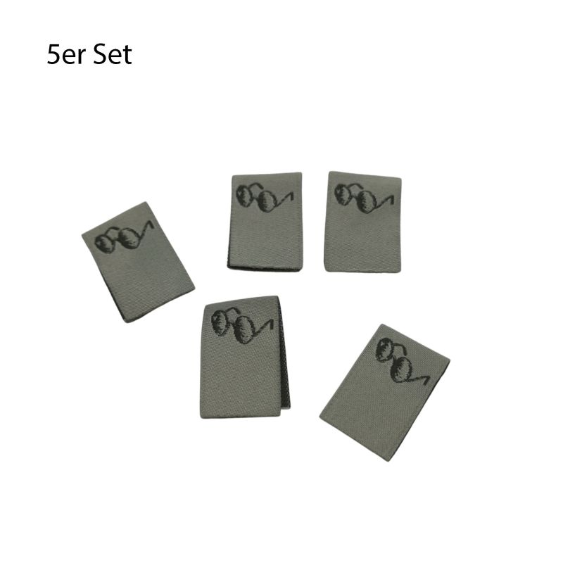 5er Set Weblabel zum Einnähen Sonnenbrille 22 x 15mm