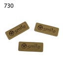 Kunstwildleder Label Smile 40 x 15mm