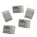 5er Set Weblabel zum Einnähen mit Annähkante Geschenk / Überraschig 20 x 30mm