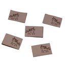 5er Set Weblabel zum Einnähen Einhorn 15 x 25mm