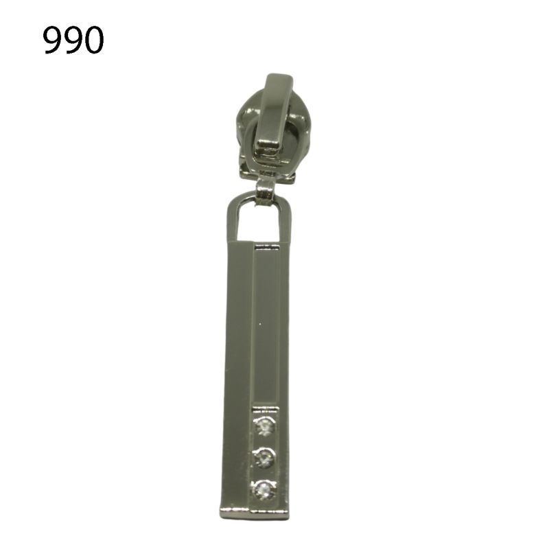 Zipper mit Strasssteinchen für 5 mm Grob