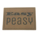 "Easy Peasy" Kunstleder Label 4 x 3 cm