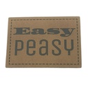 "Easy Peasy" Kunstleder Label 4 x 3cm
