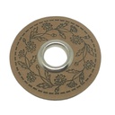 Ösenpatch rund Blumen 32 mm