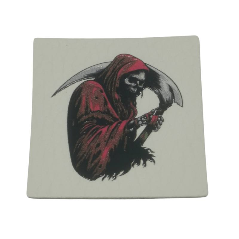 "Sensenmann / Reaper" Kunstleder Label 4 x 4cm