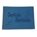 "Splish Splash" Kunstleder Label 4.5 x 3.5cm