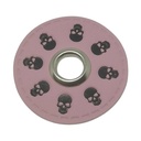 Ösenpatch rund "Skull / Totenkopf" 45 mm