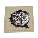 "Pentagram" Kunstleder Label 4 x 4 cm