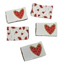 5er Set Weblabel zum Einnähen Wassermelone 20 x 30 mm