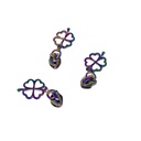 Zipper 6 mm Regenbogen Kleeblatt