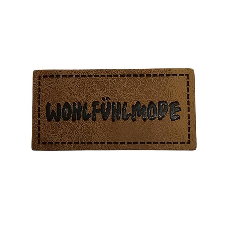 "Wohlfühlmode" Kunstleder Label 4 x 2 cm