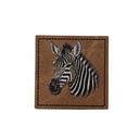 "Zebra" Kunstleder Label 4 x 4 cm