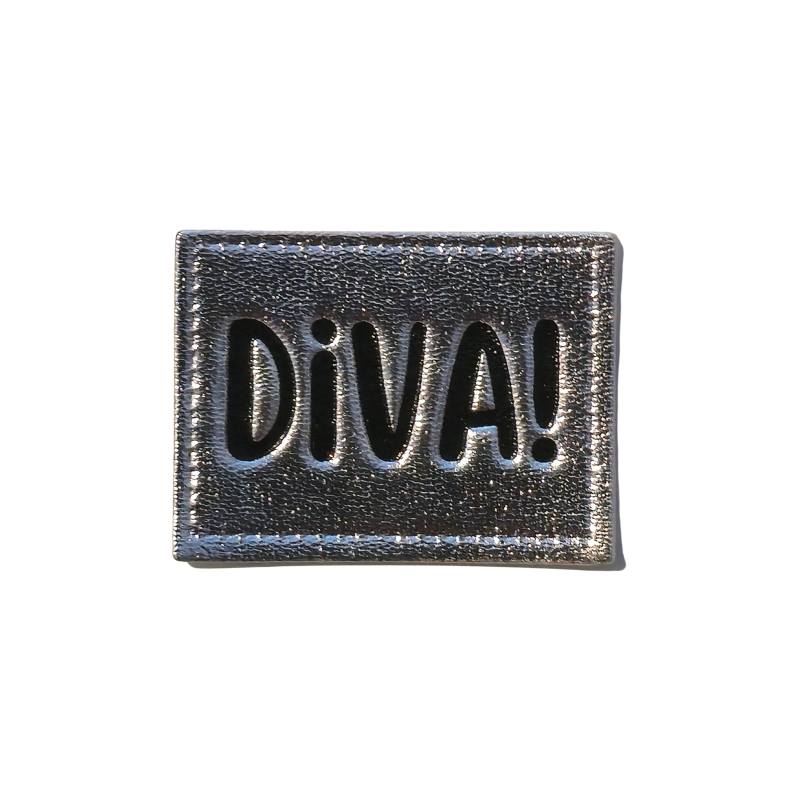 "Diva" Kunstleder Label 4 x 3 cm