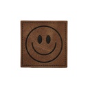 "Smiley" Kunstleder Label 4 x 4 cm