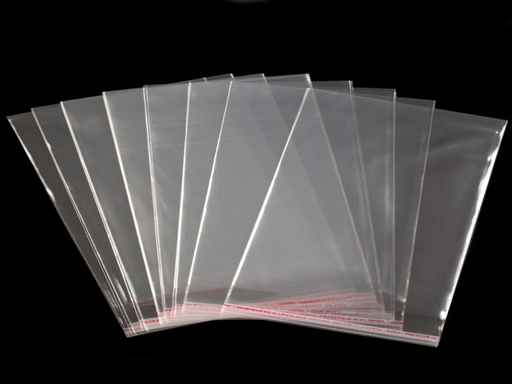 [921 1616 001] 100er Pack Cellophanbeutel mit Klebestreifen 16 x 16cm