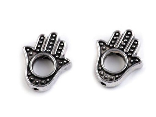 [860 1012 990] Metallperle Hand 10 x 12mm