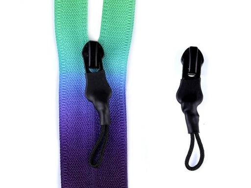 [180 4697 820] Zipper / Schieber für verdeckten Regenbogen Reissverschluss 5 mm