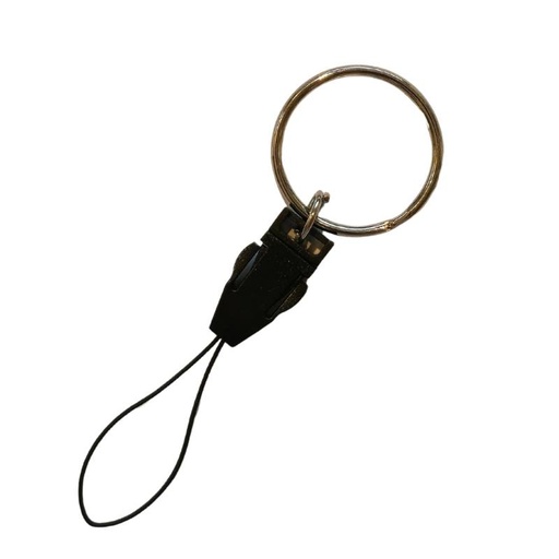 [211 4545 820] Steckschnalle klein schwarz mit Schnur und Ring