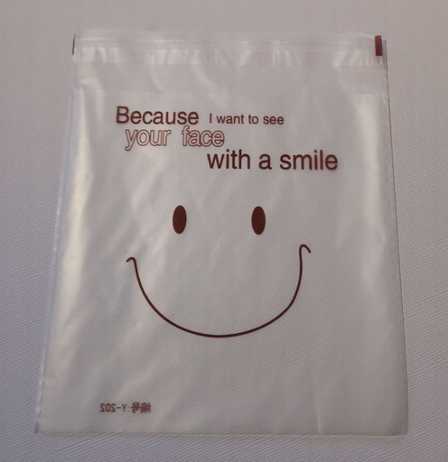 [923 1414 010] Plastiktüte Smile 14cm x 14cm