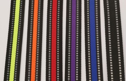 Gurtband 25mm mit reflektierender Ziernaht und Farbstreifen