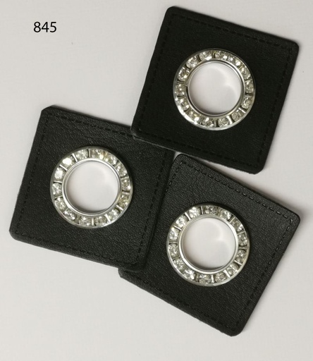Ösenpatch mit Strasssteinen 13.5 mm