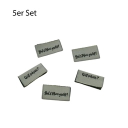 630 9013 000 5er Set Weblabel zum einnähen Hed s`Mami Gneiht! Gäll schöön? 20 x 10mm (Achtung sehr schmaler Bereich zum annähen)