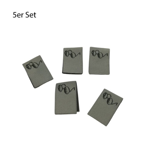 [630 9008 000] 5er Set Weblabel zum Einnähen Sonnenbrille 22 x 15mm