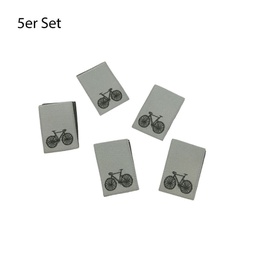 630 9003 000 5er Set Weblabel zum einnähen Velo / Fahrrad  22 x 15mm