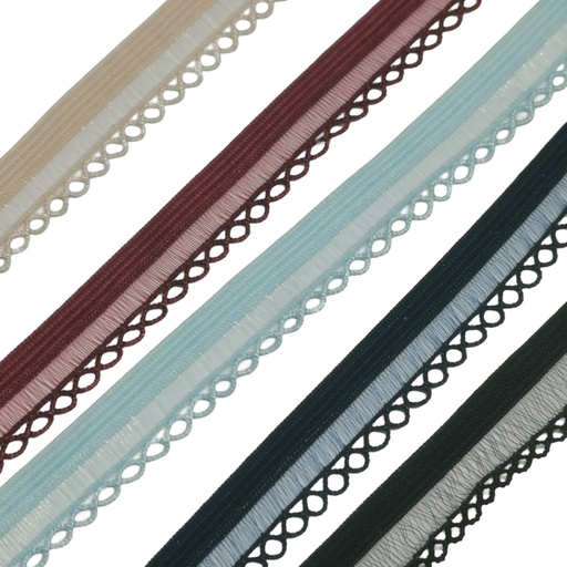 Wäschegummi verziert Breite 12-15 mm