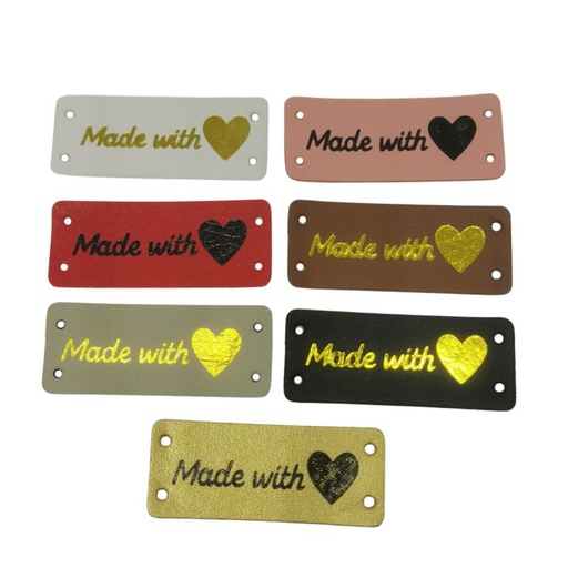 Made with Love Label Kunstleder 50 x 20mm