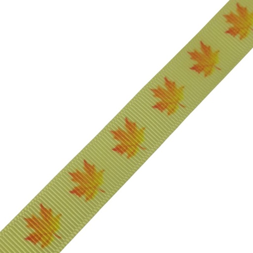 [350 3481 000] Ripsband Herbstblätter 16mm