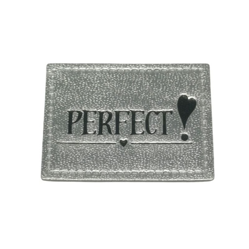 [629 3401 000] "Perfect" Kunstleder Label 4 x 3cm