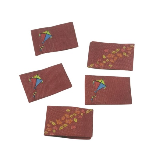 [630 9963 000] 5er Set Weblabel Herbst Drachen 15 x 23mm