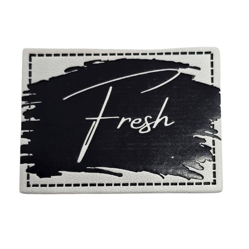 [629 3434 000] "Fresh" Kunstleder Label 4 x 3cm