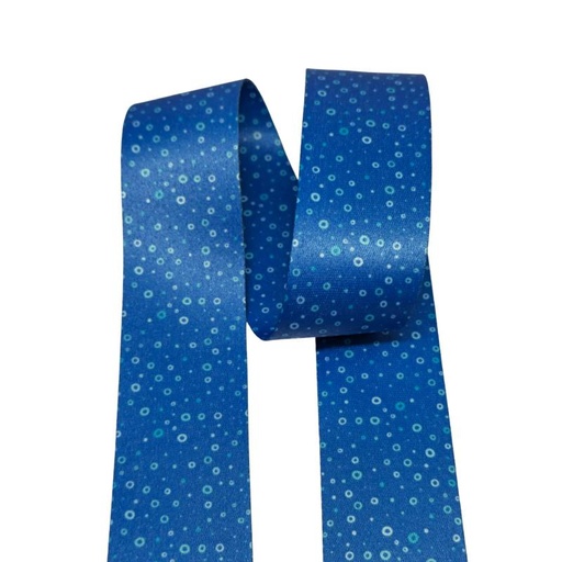 [738 7475 000] Gemustertes Gurtband 38 mm "blaue Ringe"